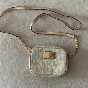 Michaels Kors White/Nude Crossbody Mini Purse